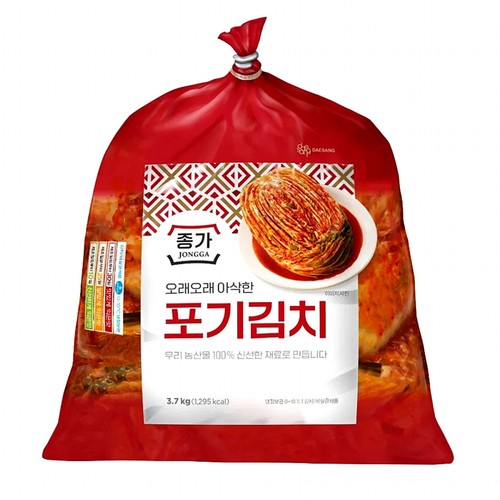 대상 종가 오래오래 아삭한 포기김치 (3.7KG)