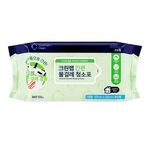 크린랩 간편 물걸레 청소포 (대형) (40매)