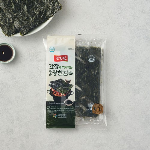 간장에 찍어먹는 구운 광천김(곱창) (22G*3봉)