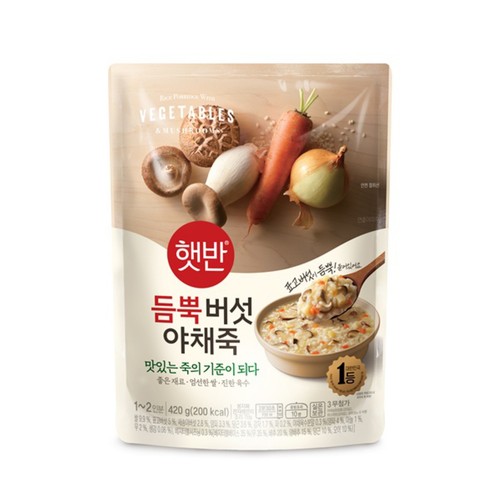 CJ 햇반 듬뿍 버섯야채죽 (420G)