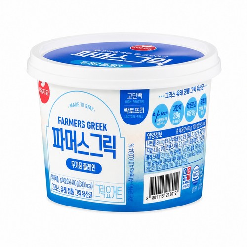 서울우유 파머스 그릭 무가당 플레인 (400G)