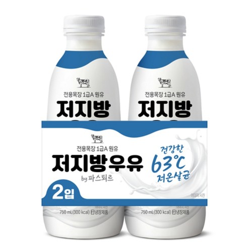 파스퇴르 저지방우유 (750ML*2)
