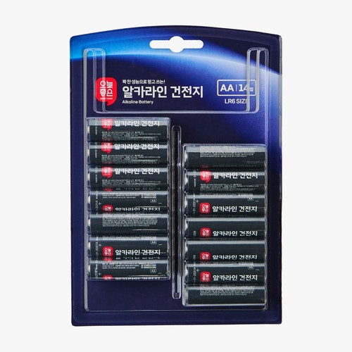 오늘좋은 알카라인 건전지 AA 14입