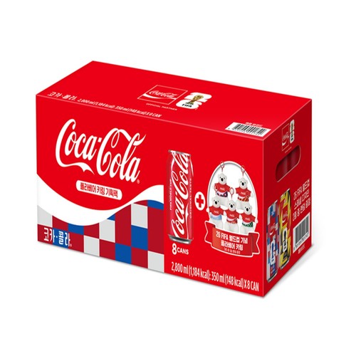 코카콜라 월드컵 키링 기획팩 (350ML*8입)