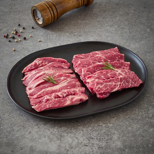 미국산 소 반반팩 (꽃갈비살,갈비살) (300G)