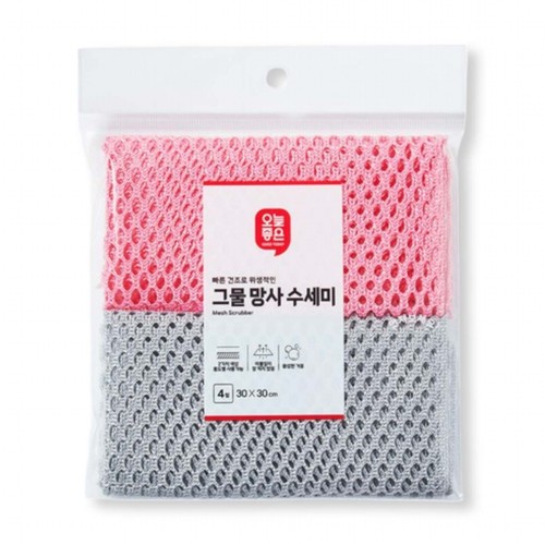 오늘좋은 그물망사 수세미 (4입)