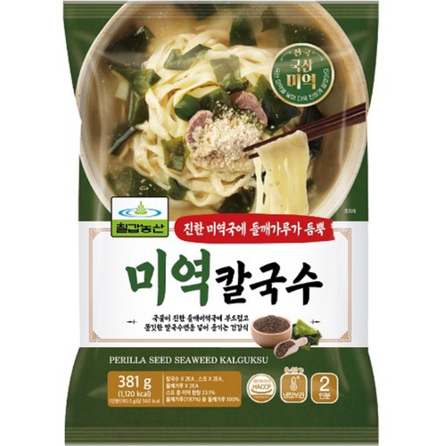 칠갑농산 미역 칼국수 2인 (381G)