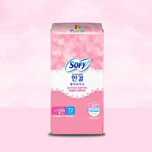 쏘피 한결 팬티라이너 무향 일반 (72입)