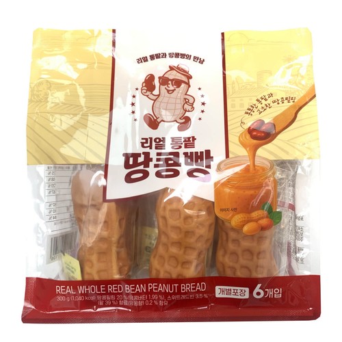 리얼 통팥 땅콩빵 (300G)