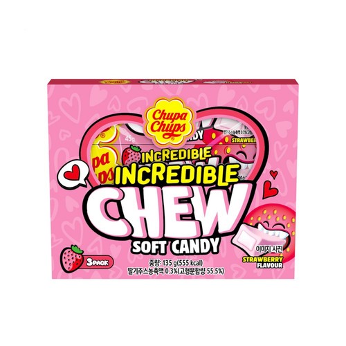츄파춥스 인크레더블츄 딸기맛 트리오팩 (135G)