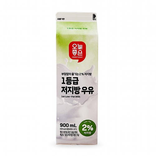 오늘좋은 1등급 저지방우유 (900ML)