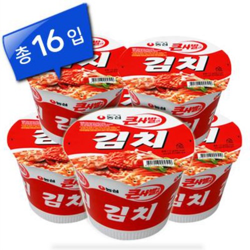 농심 김치 큰사발면 (1개입 * 16)