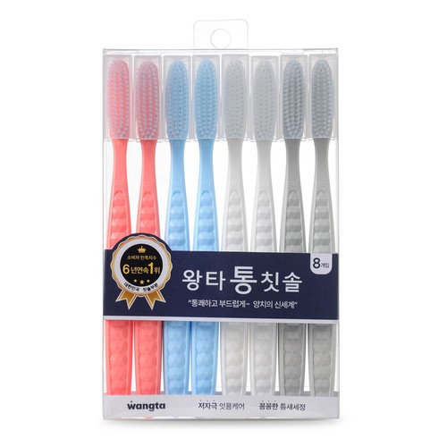 백선생 왕타 통칫솔 화이트 (8입)