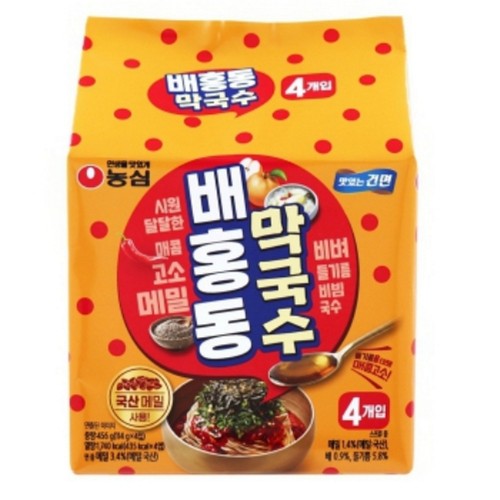 농심 배홍동 막국수 (114G*4)