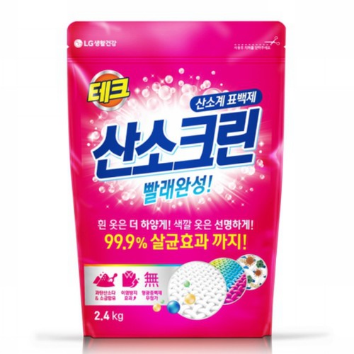 테크 산소크린 표백제 리필 (2.4KG)