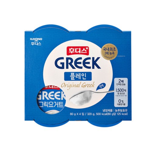 후디스 그릭요거트 플레인 (80G*4입)