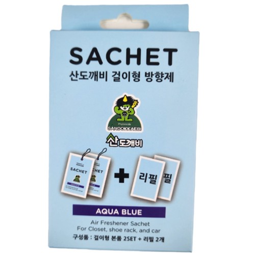 산도깨비 걸이형 방향제 (아쿠아블루)