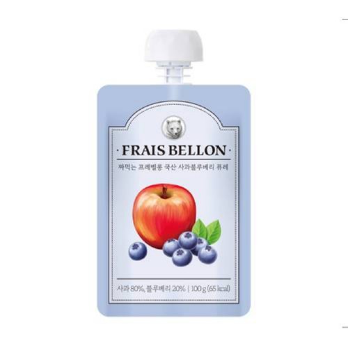  짜먹는 프레벨롱 국산 사과블루베리 퓨레 (100G)
