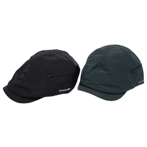 BLACK 크로커다일 지퍼 헌팅캡