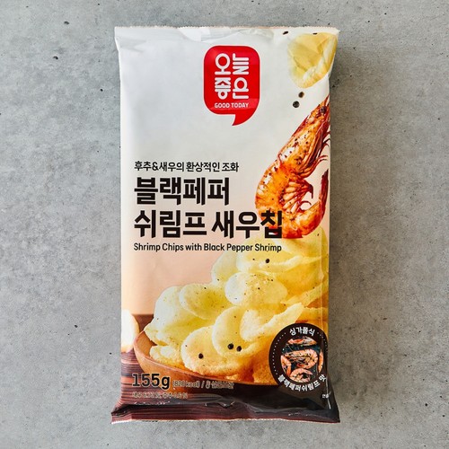 오늘좋은 블랙페퍼 쉬림프 새우칩 (155G)