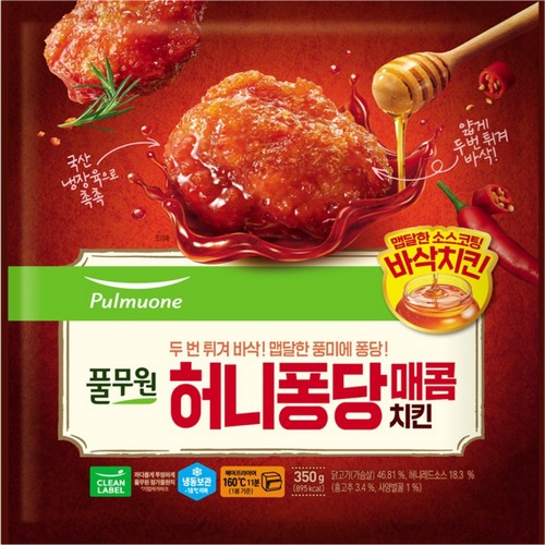 풀무원 허니퐁당 매콤치킨 (350G)