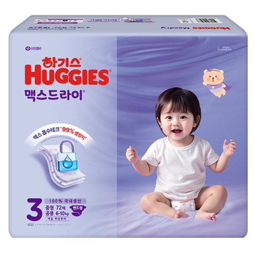 하기스 맥스드라이 밴드 3단계(중형) (72매)