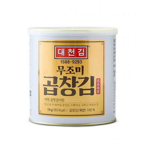 대천 무조미 곱창김(캔) (14G)
