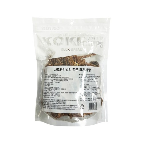  뉴트리오 꼬기칩 순살 오리가슴살 (500G)
