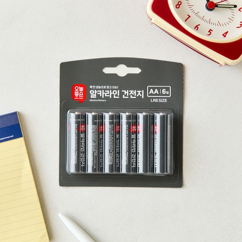 오늘좋은 알카라인 건전지 AA (AA 6입)