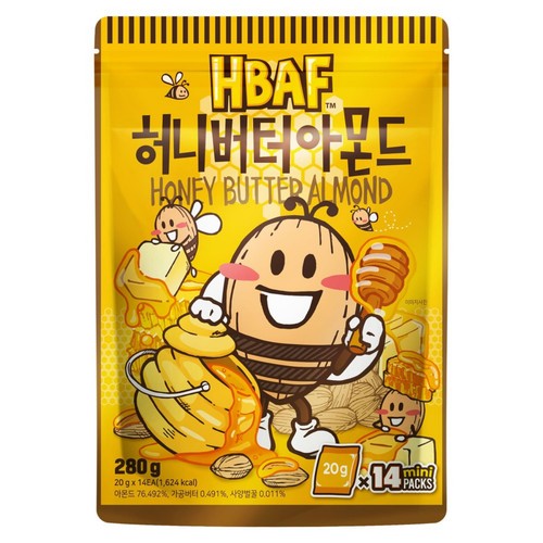 바프 HBAF 허니버터아몬드 쉐어팩 (280G)