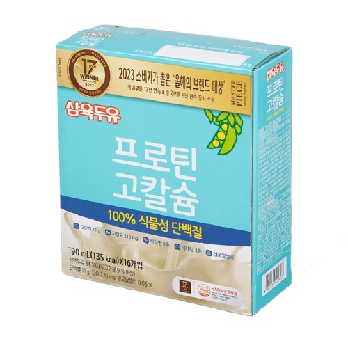 삼육 프로틴 고칼슘 두유 (190ML*16입)