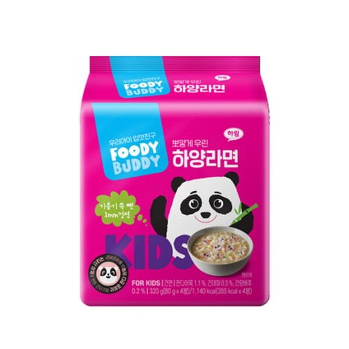 푸디버디 하양라면 (4개)