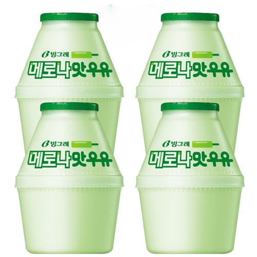 빙그레 메로나맛 우유 (240ML * 4)