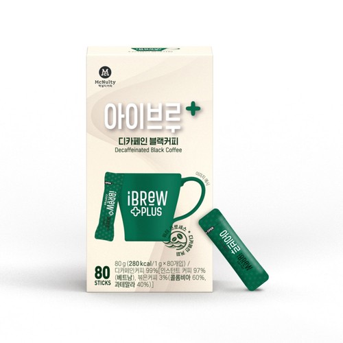 한국맥널티 아이브루 플러스 디카페인 (1G*80입)