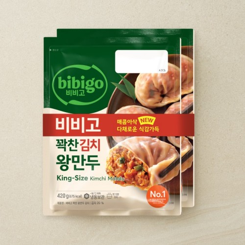 CJ 비비고 꽉찬 김치 왕만두 (420G*2)