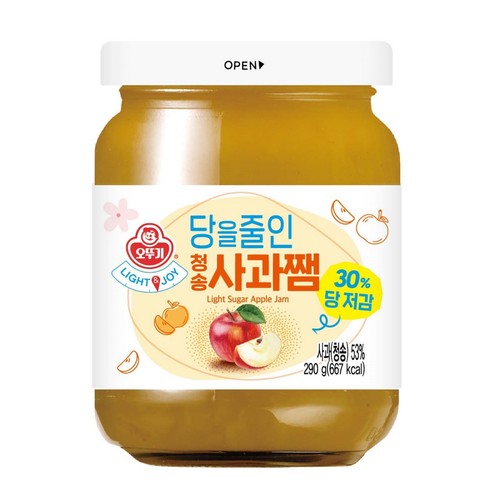 오뚜기 라이트 슈가 사과잼 (290G)
