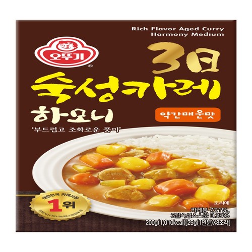 오뚜기 3일 숙성카레 하모니 약간매운맛 (고형) (200G)