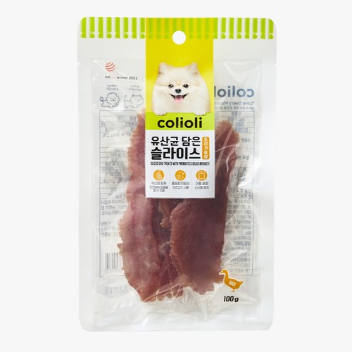  콜리올리 유산균 담은 슬라이스 (오리가슴살) (100G)