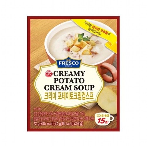 오뚜기 프레스코 크리미 포테이토크림컵스프 (24G*3)