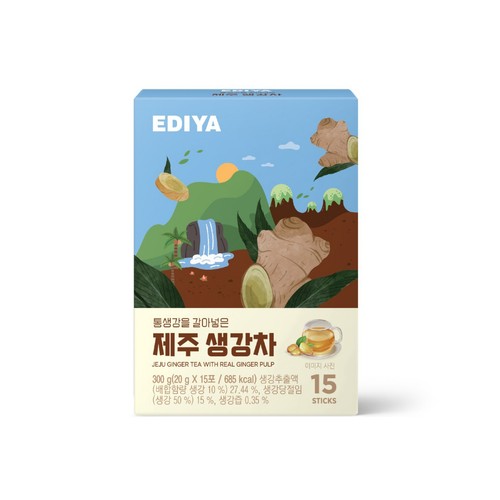 이디야커피 통 생강을 갈아넣은 제주 생강차 (20G*15입)