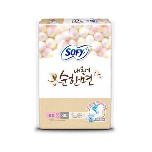 쏘피 내몸에 순한면 생리대 (중형) (36입)