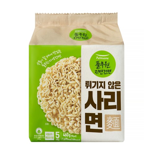 풀무원 자연건면 튀기지 않은 사리면 (92G*5)