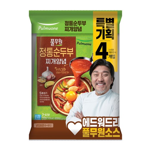 풀무원 정통순두부 찌개양념 (140G*4)