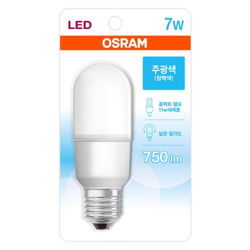 오스람 LED 스틱 주광색 (7W)
