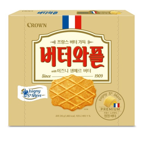 크라운 이즈니 버터와플 (316G)